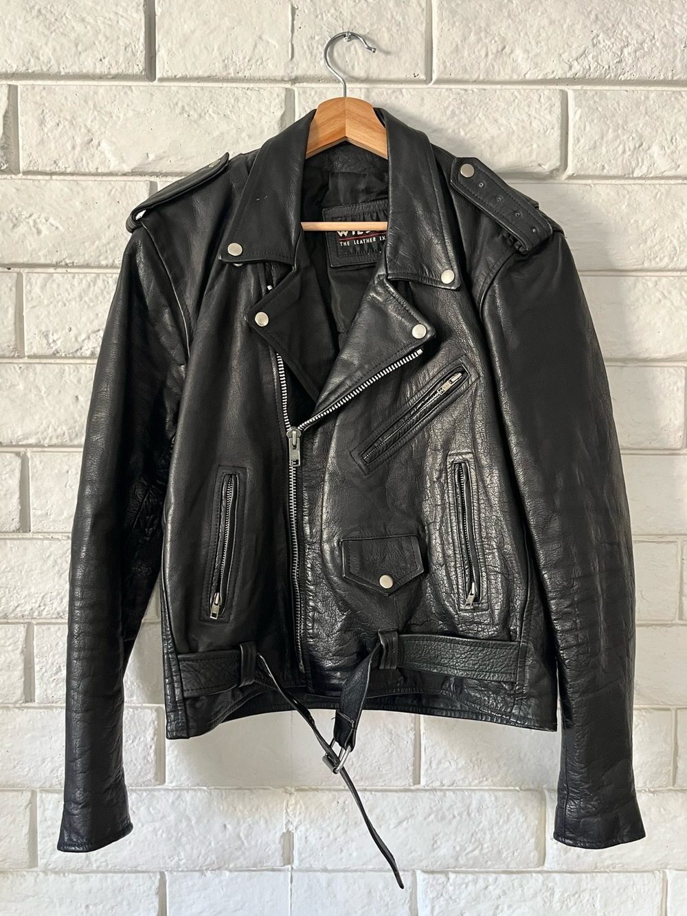 Vintage Wilsons Leather Moto Jacket Black Unisex